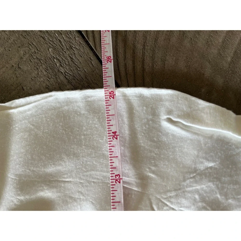 Ivory Satin Pillow Case Off White A-Line